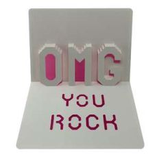 omg you rock popup card