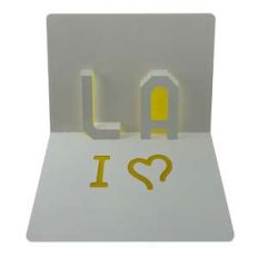 la I heart popup card