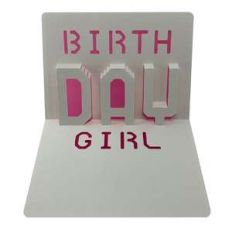 birthday girl popup card