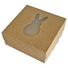 bunny window cookie box with scallop lid