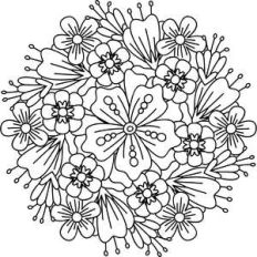 intricate spring flower mandala