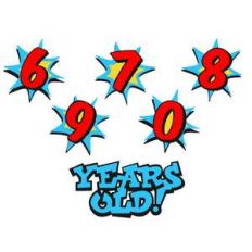 comic birthday numbers 6-0