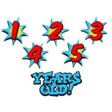 comic birthday numbers 1-5, second