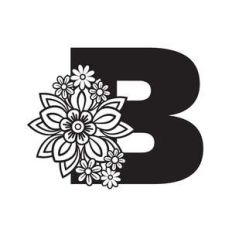 floral b letter