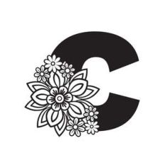floral c letter