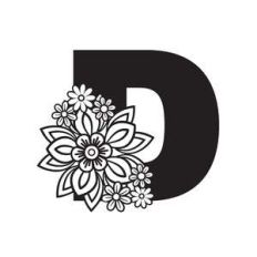 floral d letter