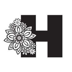 floral h letter