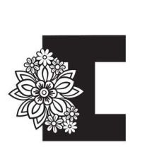 floral i letter