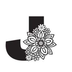 floral j letter