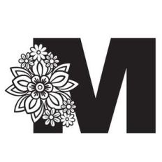 floral m letter
