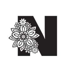 floral n letter