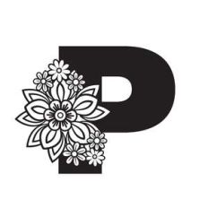 floral p letter