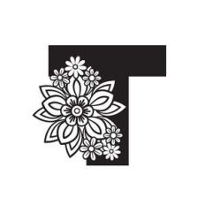 floral t letter