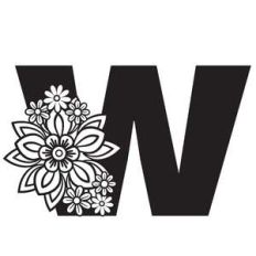 floral w letter