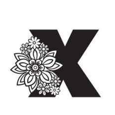 floral x letter