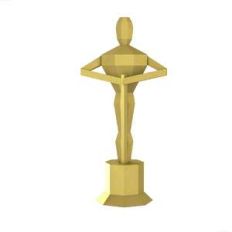 lowpoly oscar statue