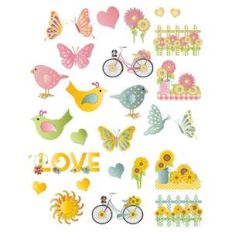 springtime flowers planning stickers