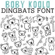 cg baby koala dingbats