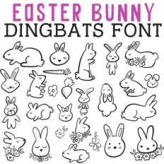cg easter bunny dingbats