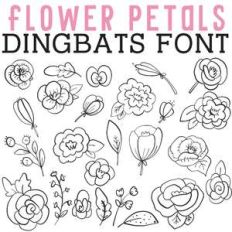 cg flower petals dingbats
