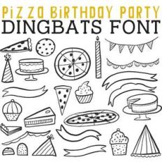 cg pizza birthday party dingbats