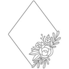 diamond floral frame