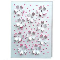 cherry blossom 3d card