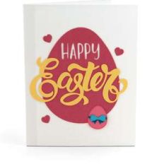 shadowbox card front flap easter