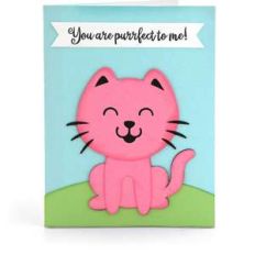 shadowbox card front flap cat