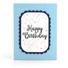 shadowbox card front flap birthday