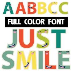 just smile color font