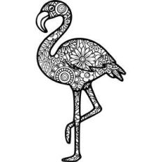 flamingo mandala zentangle