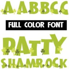 patty shamrocks color font