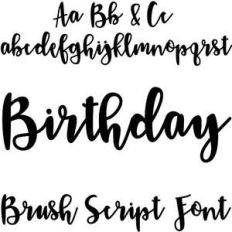 birthday brush script font