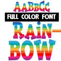 rainbow color font