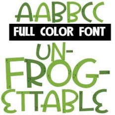 unfrogettable color font