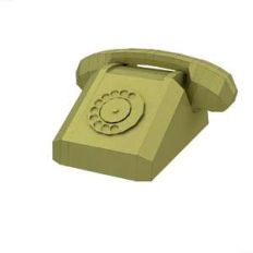 lowpoly old telephone