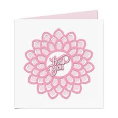 cut out flower thank you card