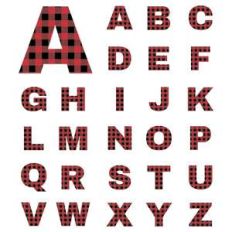 buffalo plaid alphabet