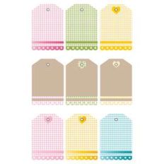 blank gingham gift tags