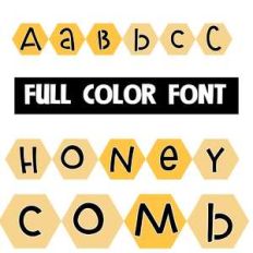 honeycomb color font