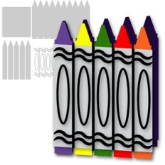 a2 crayon card