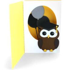 shadow box card front flap graduation