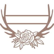 antler floral frame