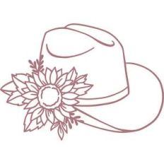 cowboy hat with sunflower
