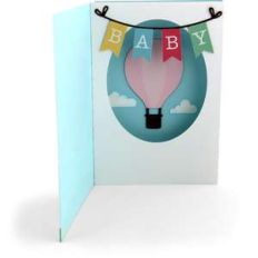 shadow box card front flap baby