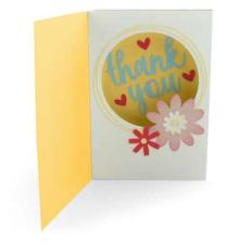 shadow box card front flap thank you