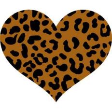 leopard print heart