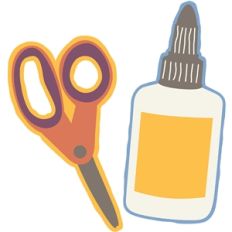scissors and glue