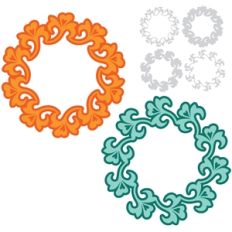 circle frame leafy wreaths